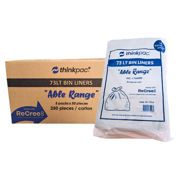 Thinkpac 'Able' Range Bin Liner 73L (Qty 250)