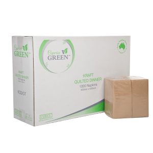 Kraft Quilted Dinner Napkin 2 Ply 400mm x 400mm GT Fold