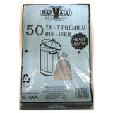 MaxValu Bin Liner Extra Strength 78L (Qty 250)